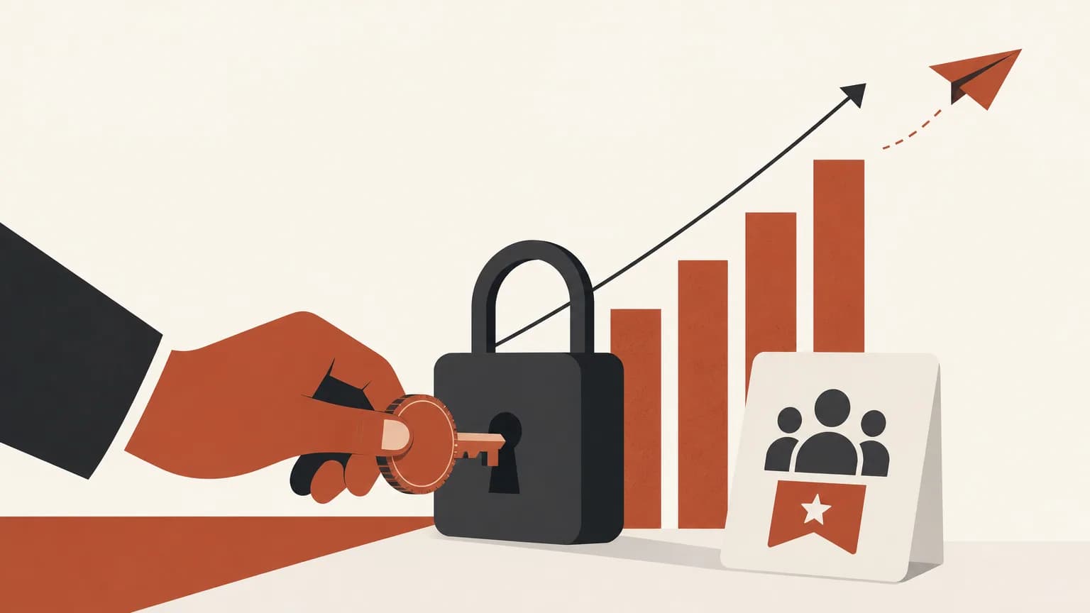 Illustration of a locked trading chart feed unlocking after a Telegram membership payment