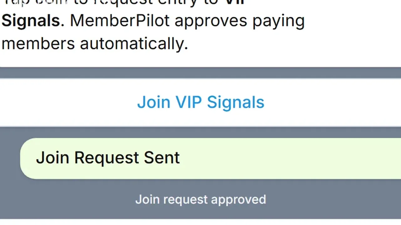 Access activated message with a join path after payment